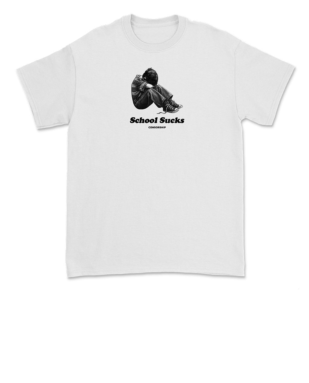 Censorship Back to School White Tee