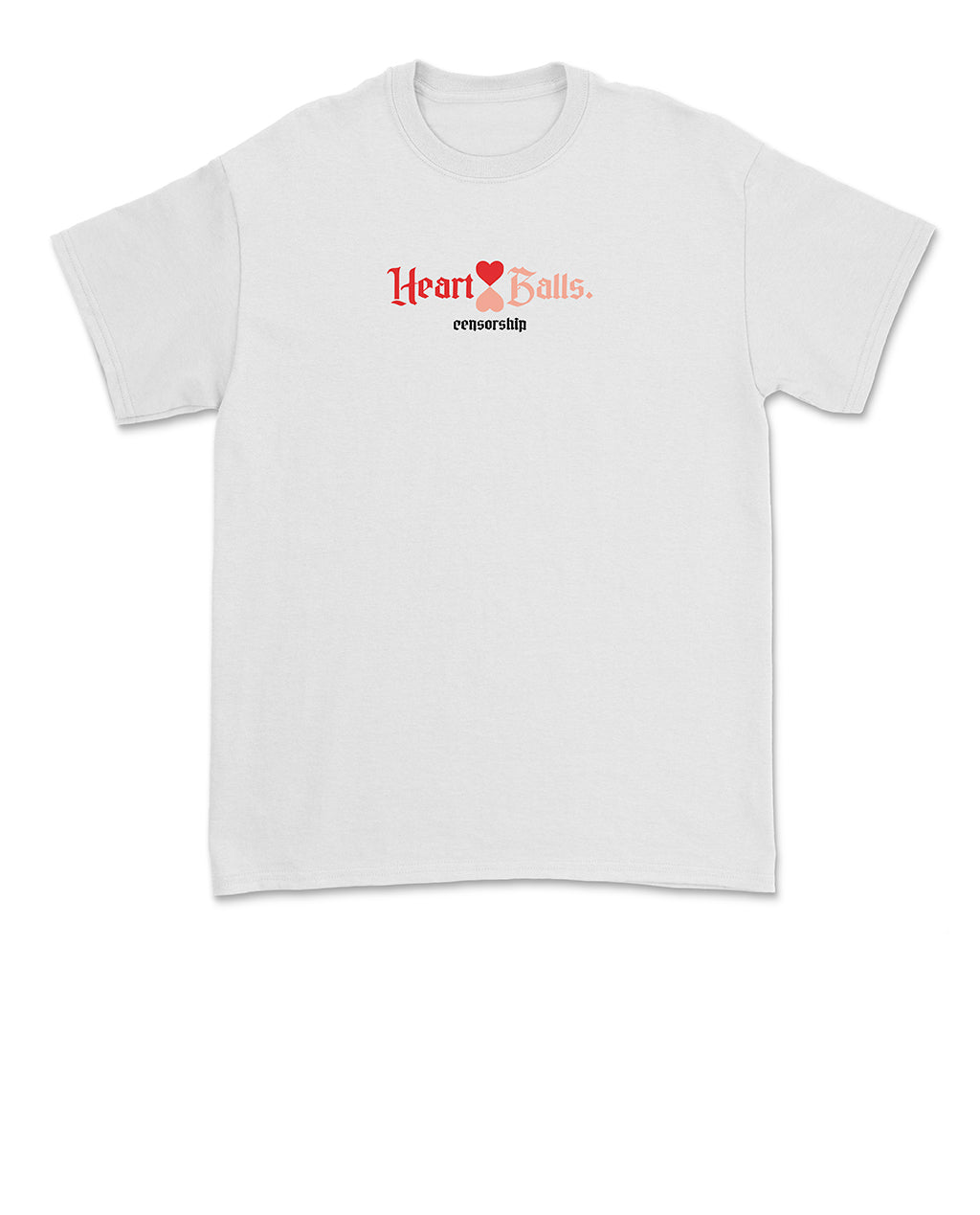 Camiseta Censorship Skateboards Heart & Balls White Tee