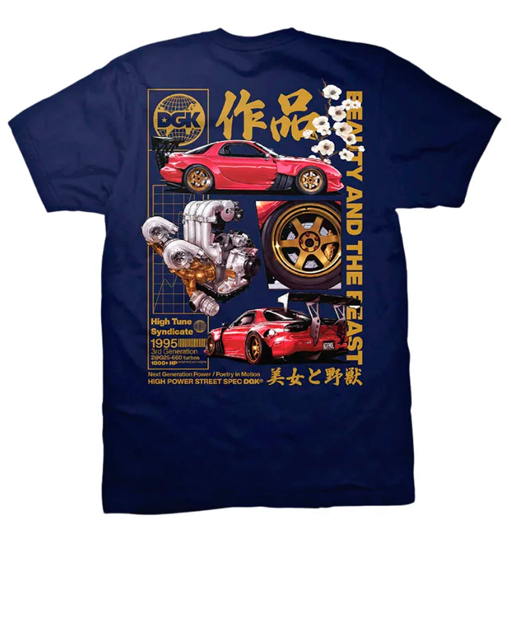 Dgk Beauty and The Beast Navy Tee