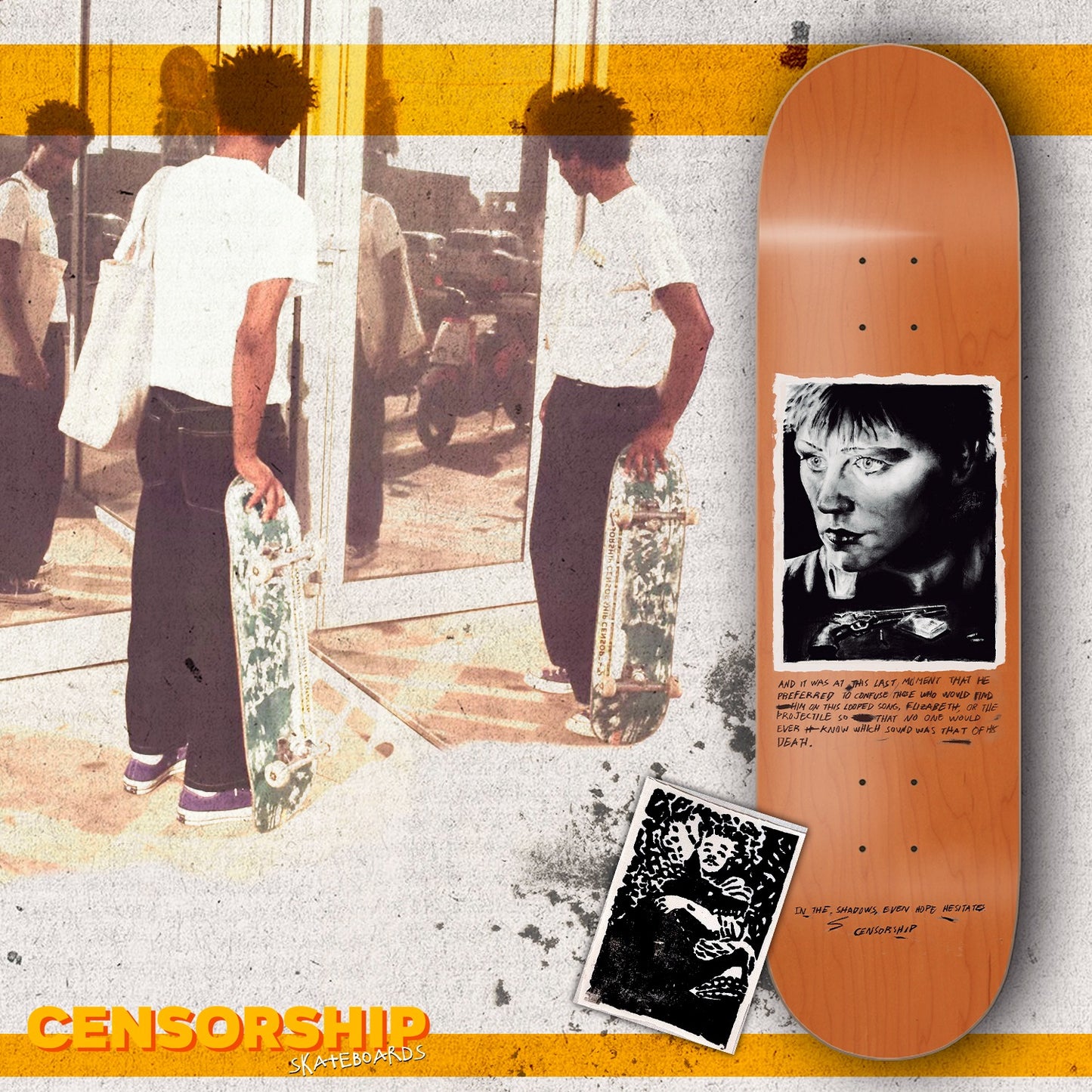 Censorship Skateboards Liz x Adrian Fuentes 8.2