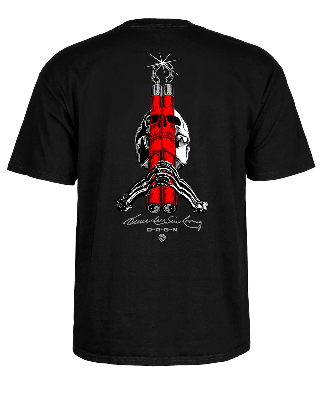 Powell Peralta Skull And Nunchucks x Bruce Lee Black Tee