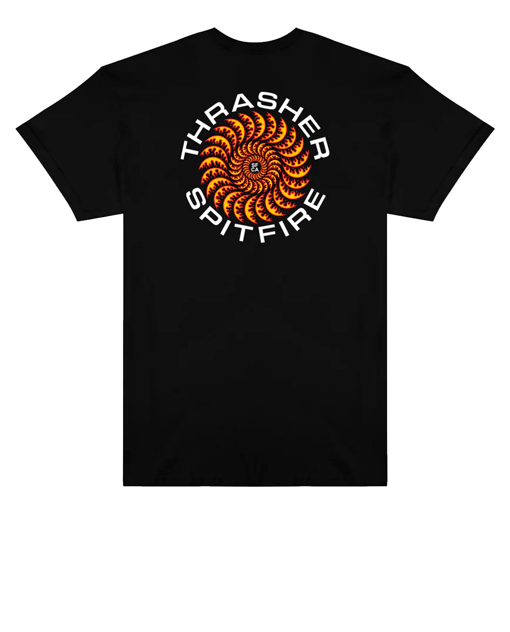 Thrasher x Spitfire Classic Swirl Black Tee