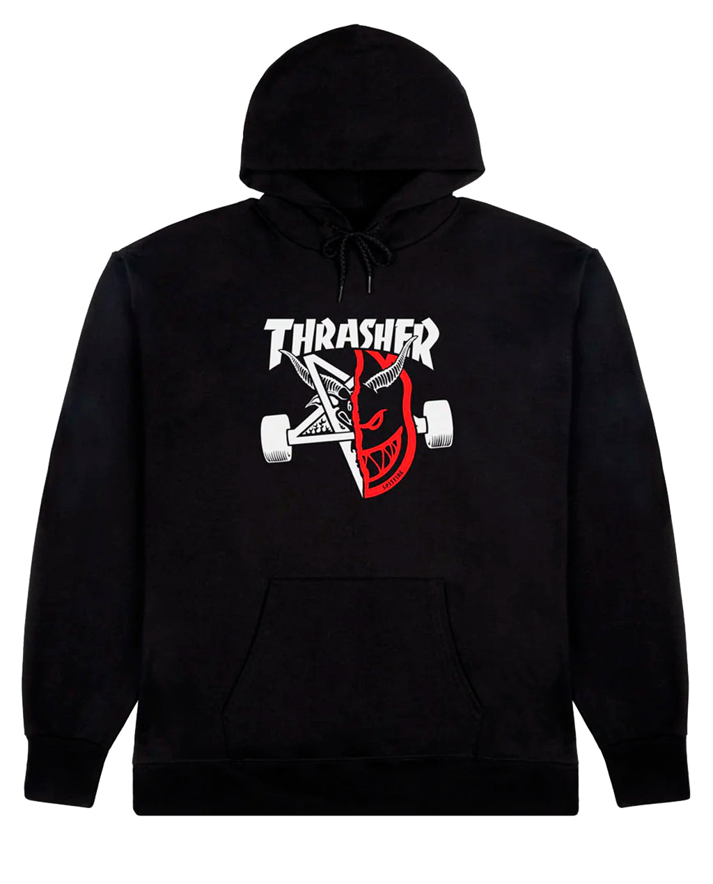 Thrasher x Spitfire Thrash And Burn Black Hood