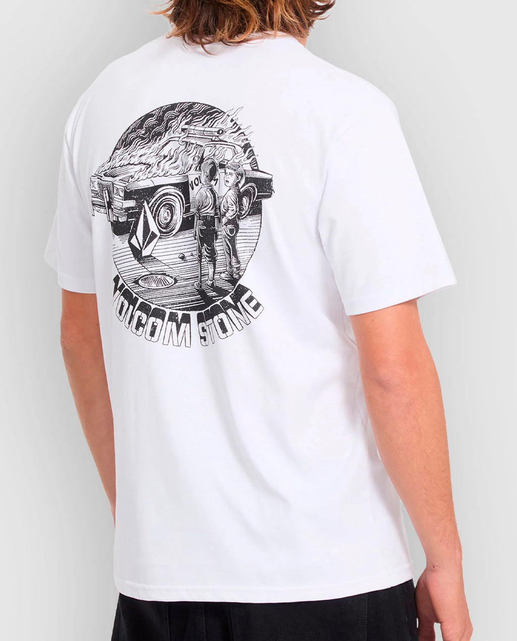 Volcom Firecar White Tee