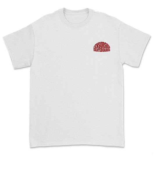 Censorship Check Your Head White Tee