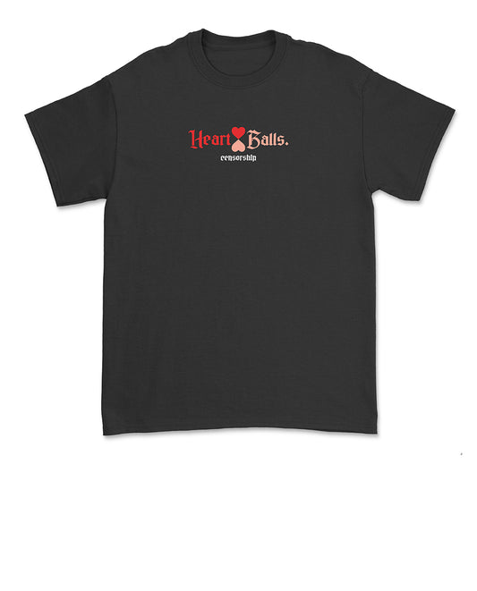 Camiseta Censorship Skateboards Heart & Balls Black Tee