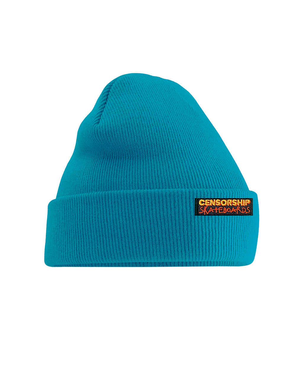 Censorship Banned Beanie Teal Blue