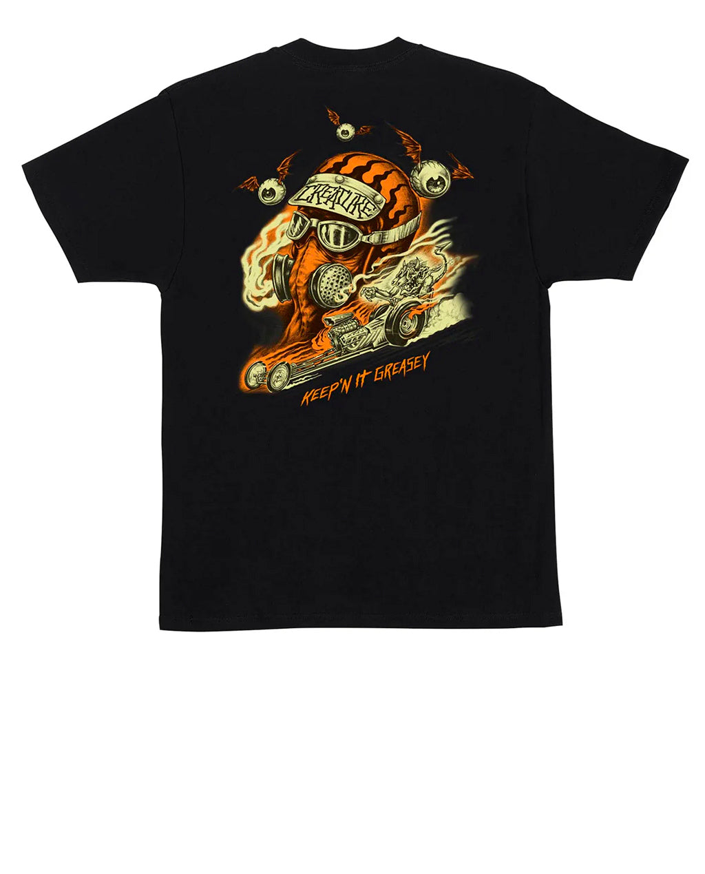 Creature Crash and Burn Black Tee