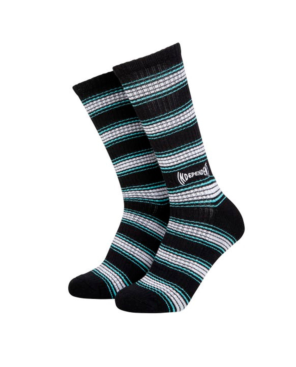 Independent Span Pin Stripe Black Socks