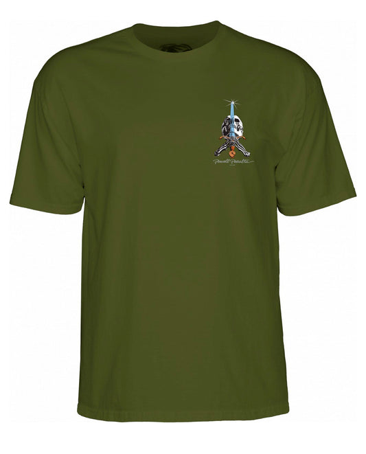 Powell Peralta Skull and Sword Military Green Tee