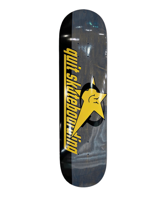 Quit Skateboads Star Logo Brown 8.2