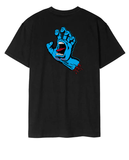 Santa Cruz Screaming Hand Chest Tee Black