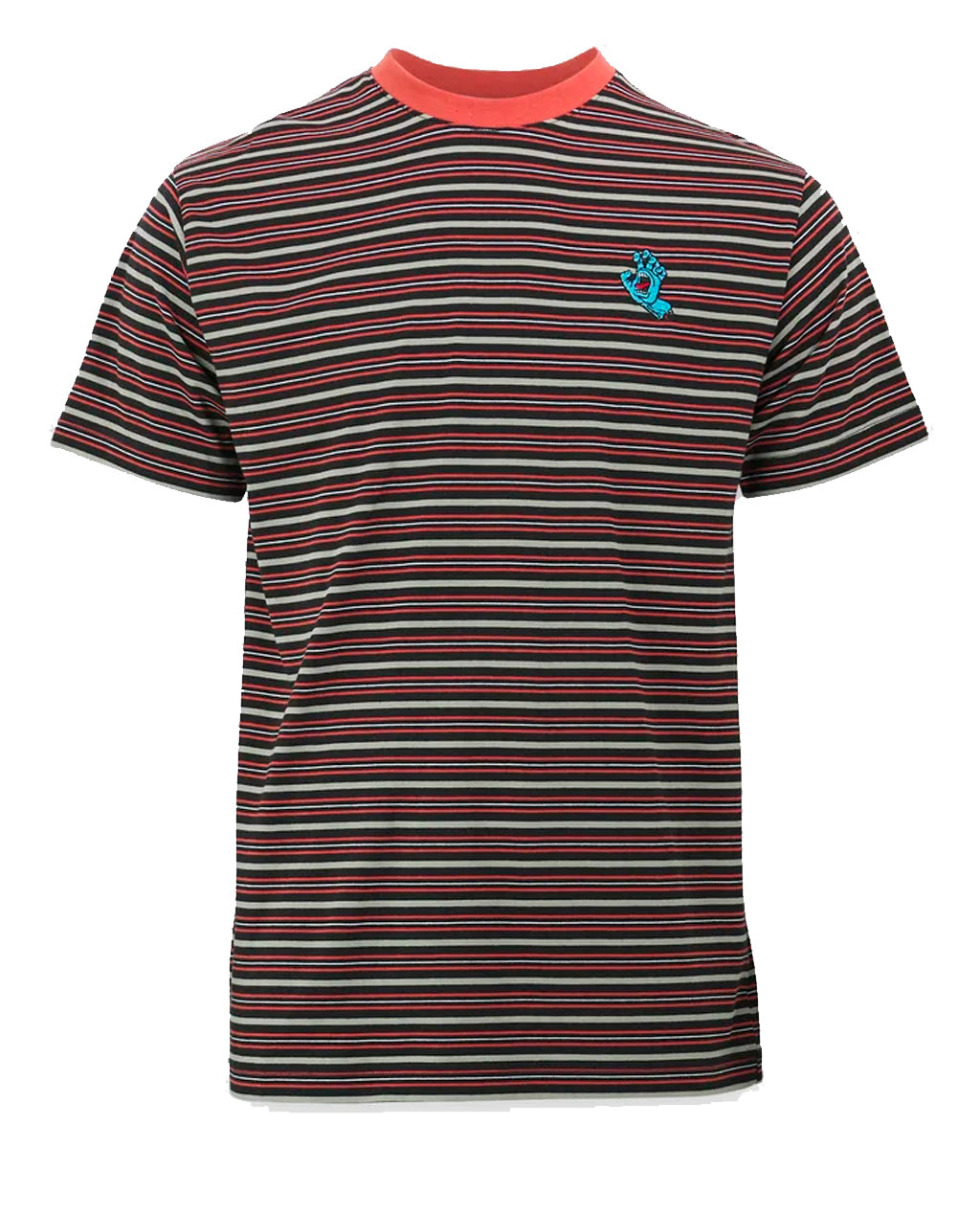 Santa Cruz Mini Hand Stripe Black Stone Tee