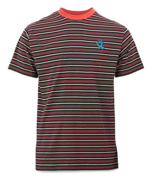 Santa Cruz Mini Hand Stripe Black Stone Tee