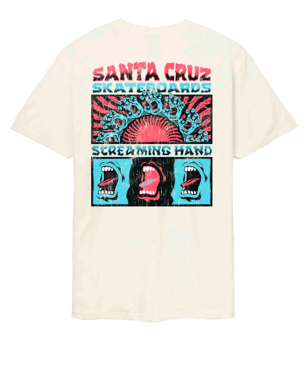 Santa Cruz VTG Screaming Connect Ubleached Cotton Tee