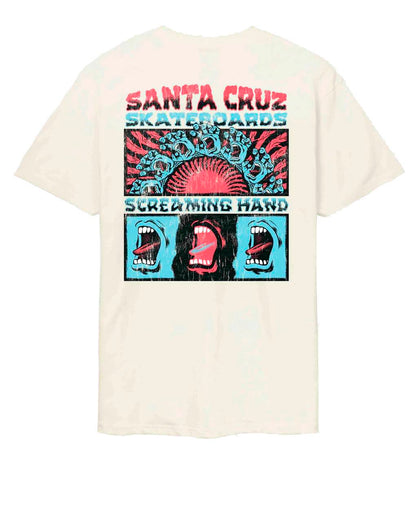 Santa Cruz VTG Screaming Connect Ubleached Cotton Tee