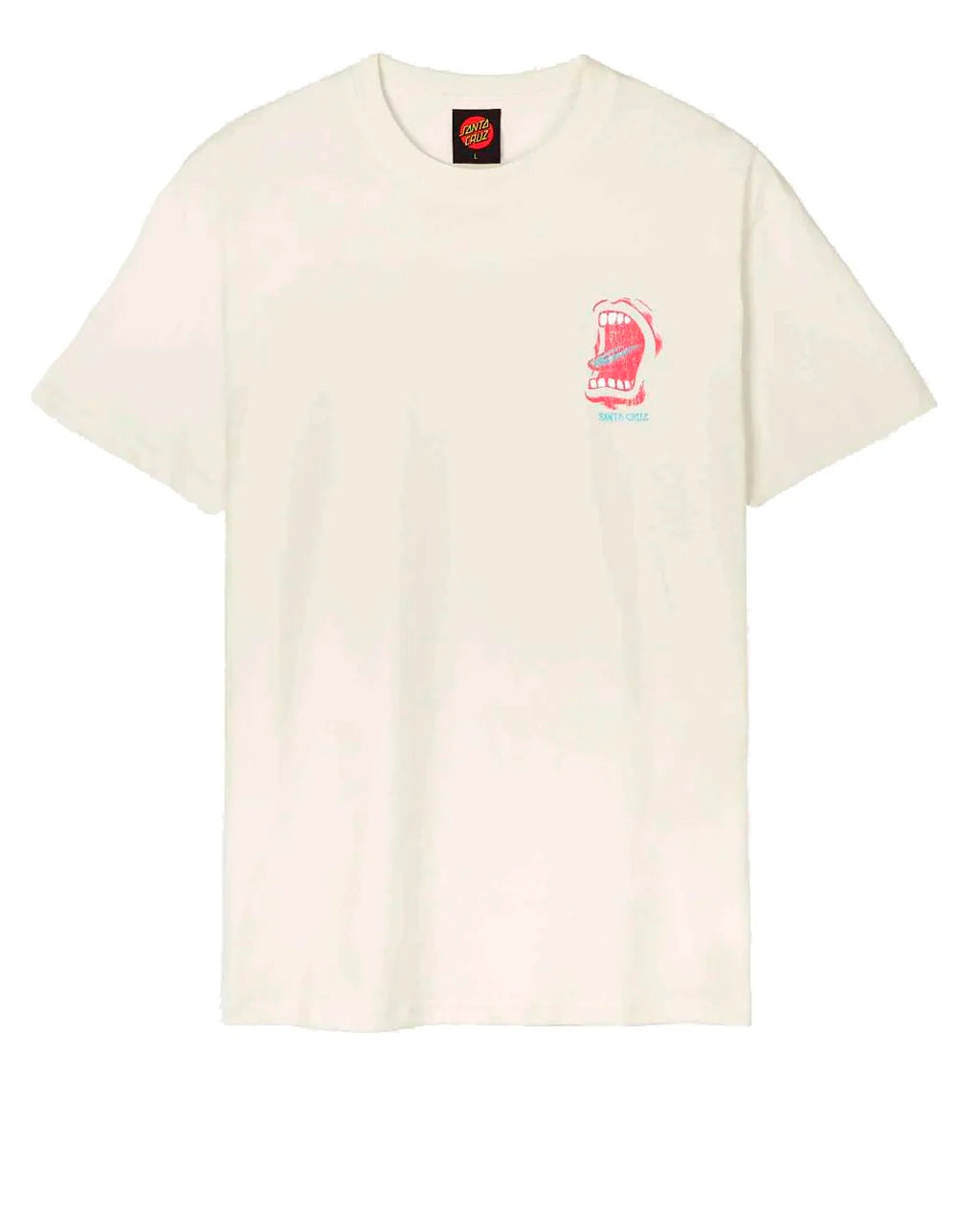 Santa Cruz VTG Screaming Connect Ubleached Cotton Tee
