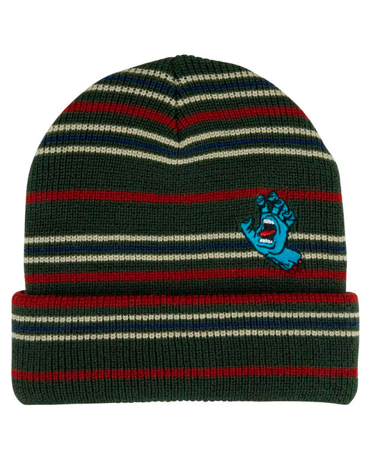 Santa Cruz Mini Hand Stripe Beanie Green