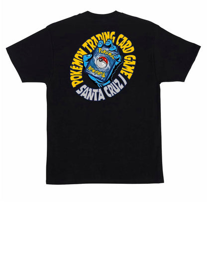Santa x Pokémon TCG Hand Black Tee