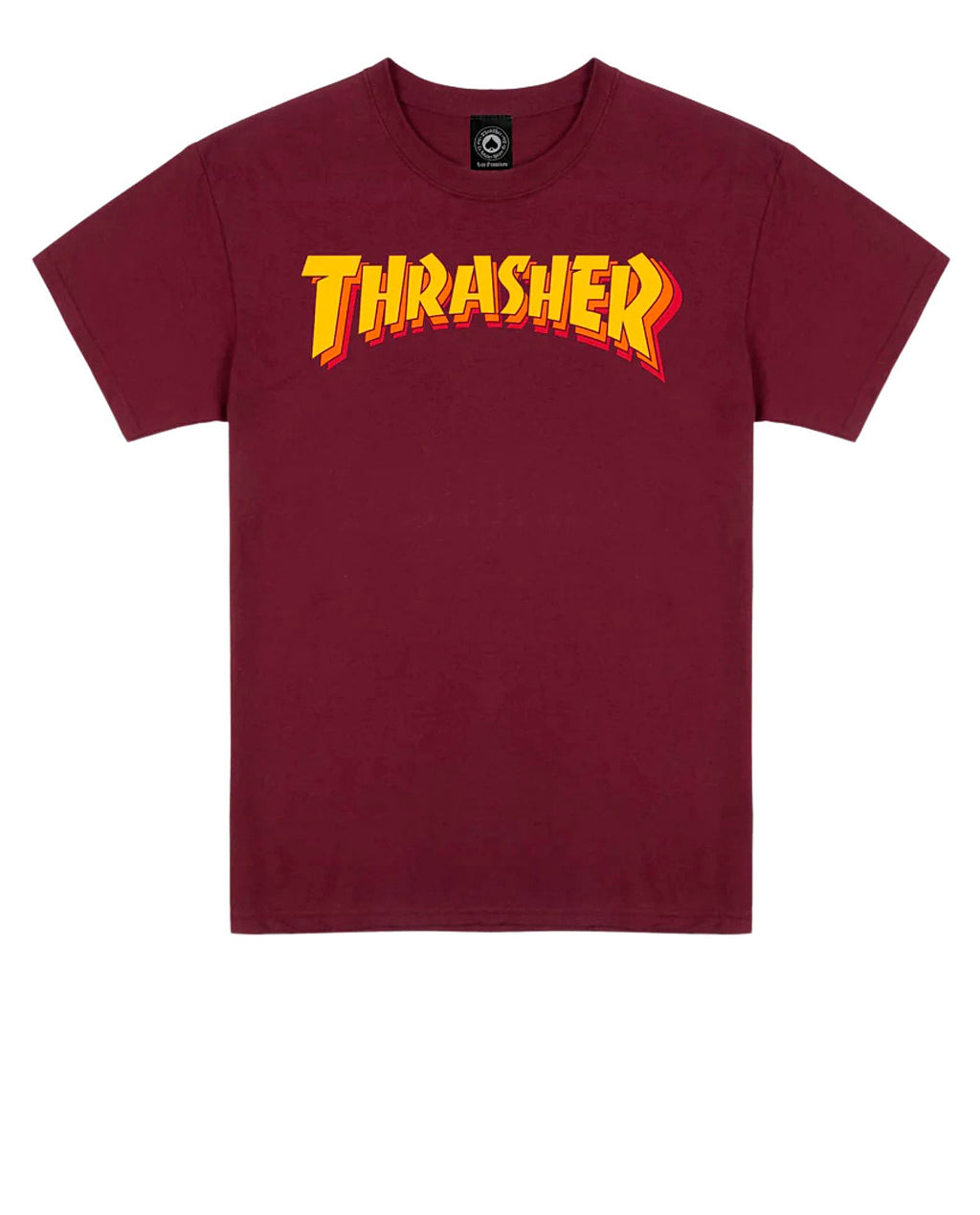 Thrasher Stacked Maroon Tee
