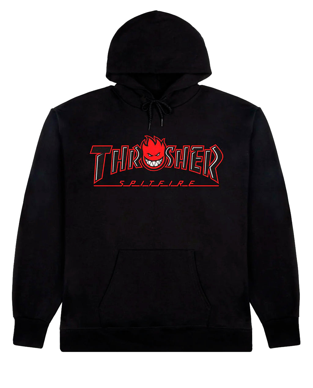 Thrasher x Spitfire Bighead Outline Black Hood