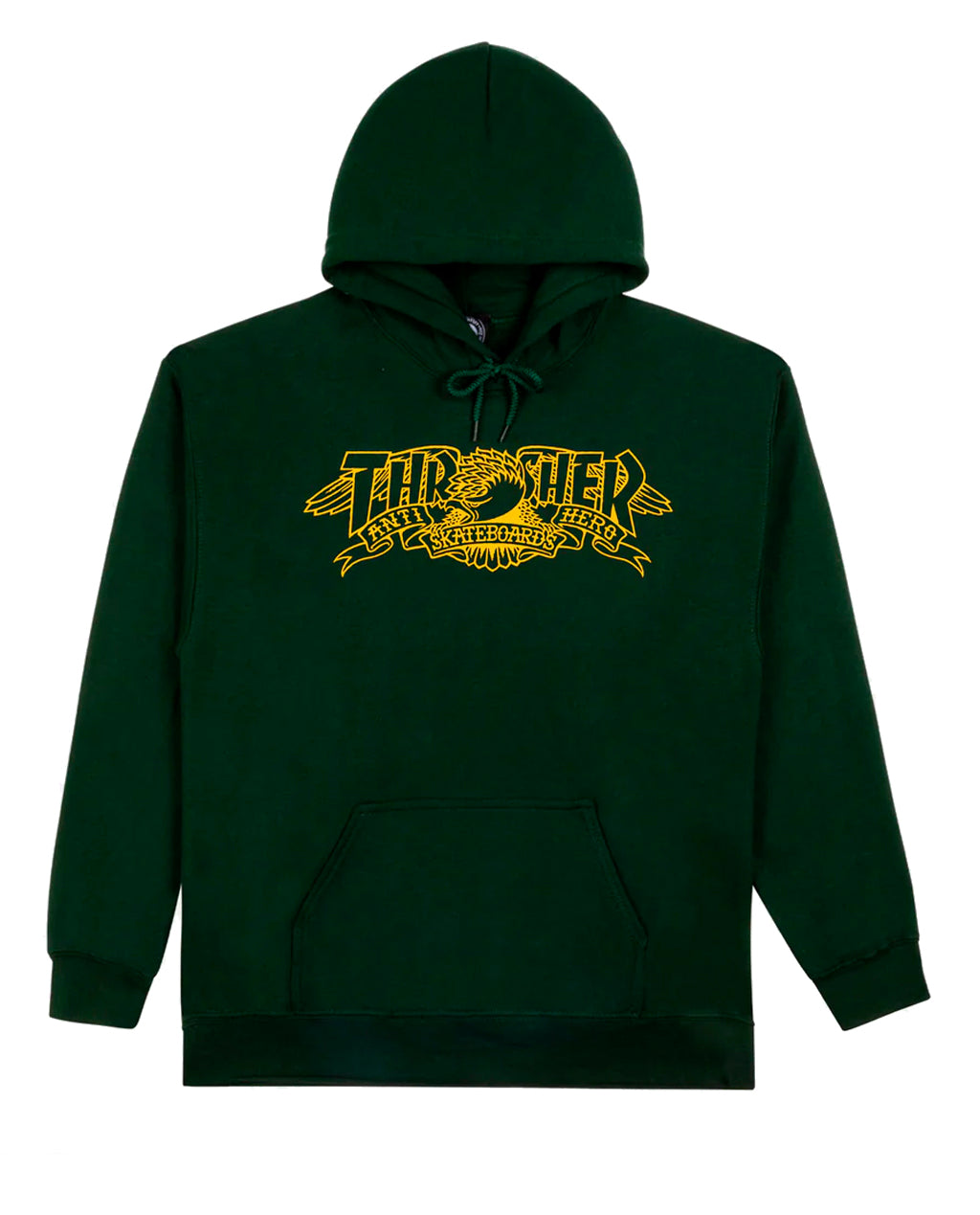 Thrasher x Antihero Mag Banner Hoodie Forest Green