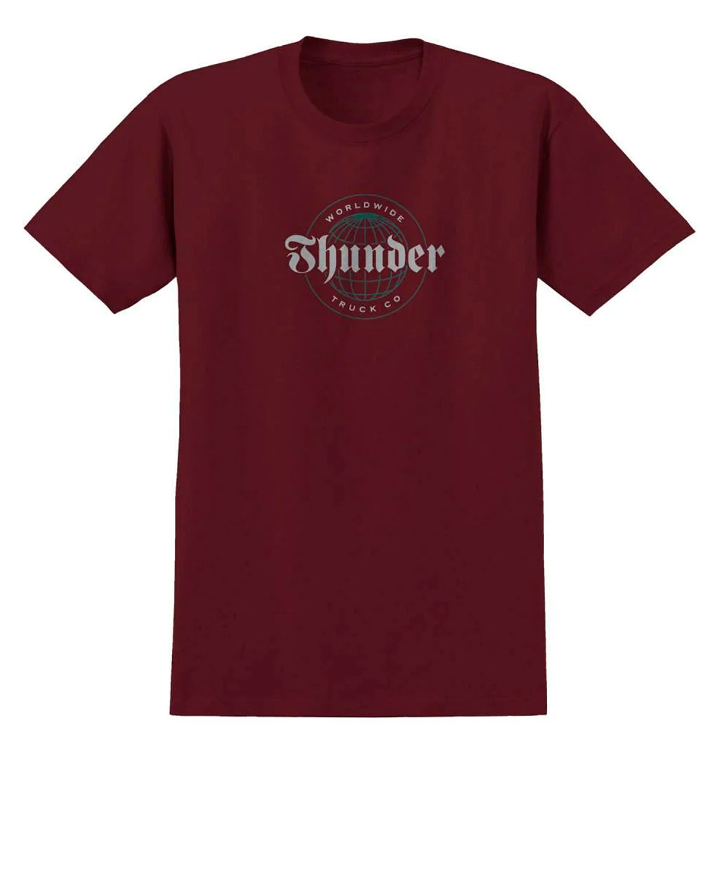 Thunder Trucks Worldwide Script Maroon Tee