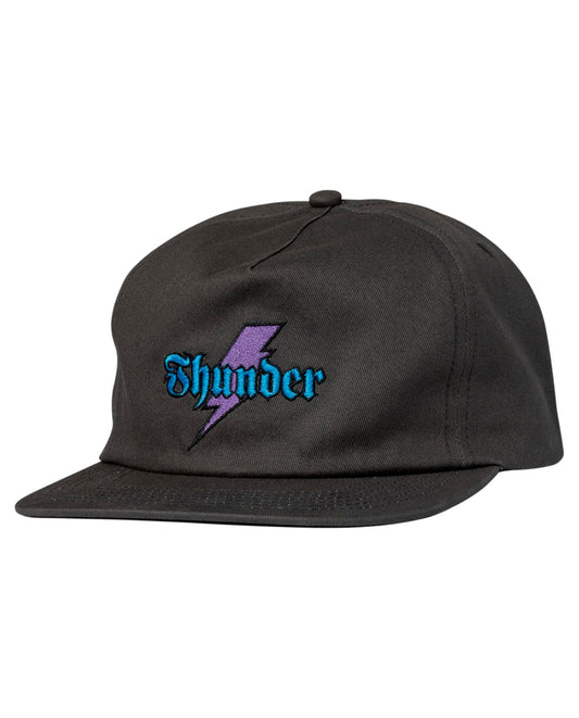 Thunder Bolt Script Charcoal Snapback