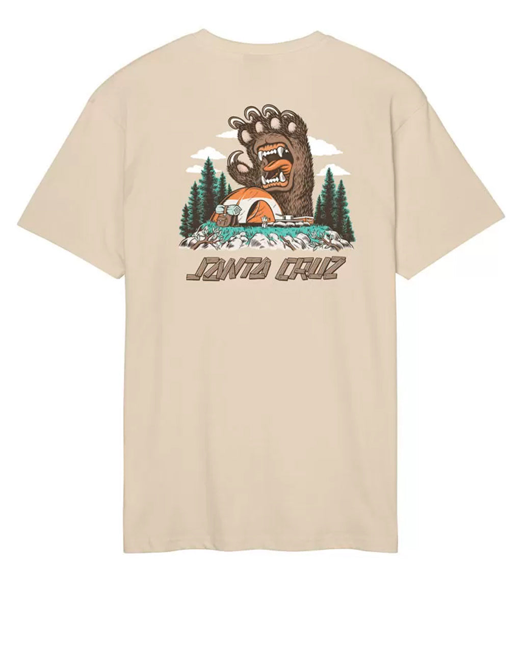 Santa Cruz Screaming Grizzly Blond Wood T Shirt