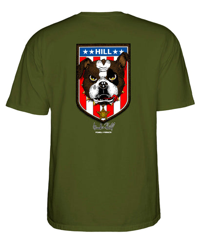 Powell Peralta Frankie Hill Bulldog Military Green Tee